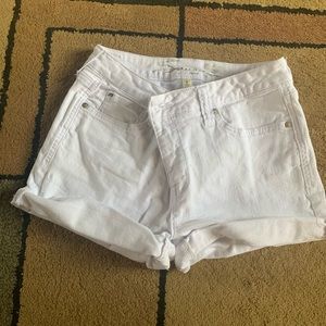 White Jean shorts